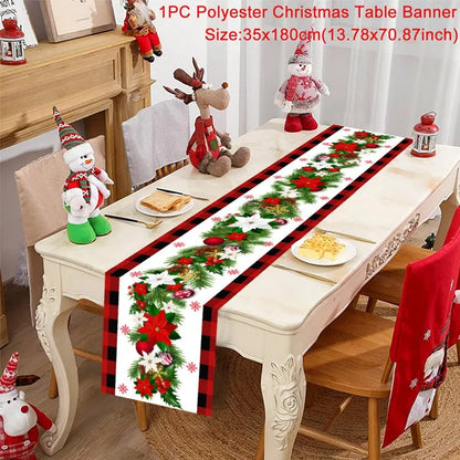 Table Runner Christmas Decoration For Home Decor 2025 Gifts - 22