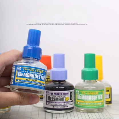 MR.HOBBY Mr. Cement Series Pour Type SP Adhesive/Decal Softener for Plastic Model Making Cement Glue Hobby DIY