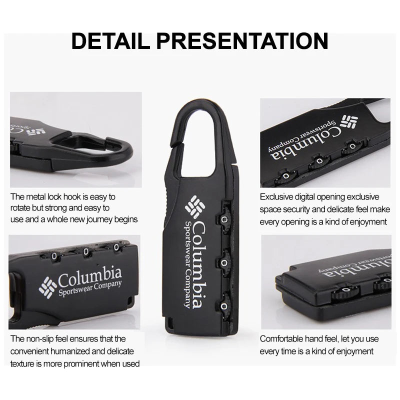 Alloy Combination Code Number Lock Padlock Luggage Lock for Zipper Bag Backpack Handbag Drawer Cabinet Luggage Lock Tools