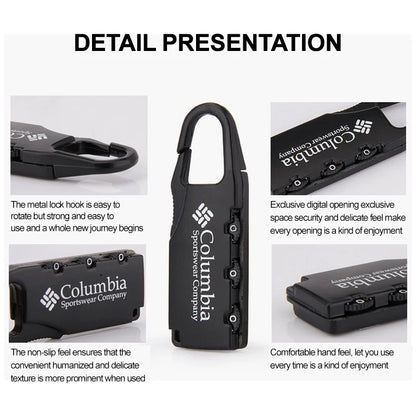 Alloy Combination Code Number Lock Padlock Luggage Lock for Zipper Bag Backpack Handbag Drawer Cabinet Luggage Lock Tools