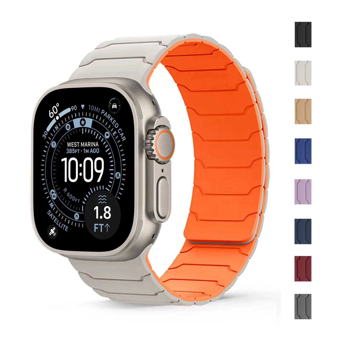 magnetic Strap For Apple Watch Band ultra 2 3 49mm 44mm 40mm 41mm 46mm 42mm 45mm 38 Silicone Bracelet IWatch Series 11 9 8 SE