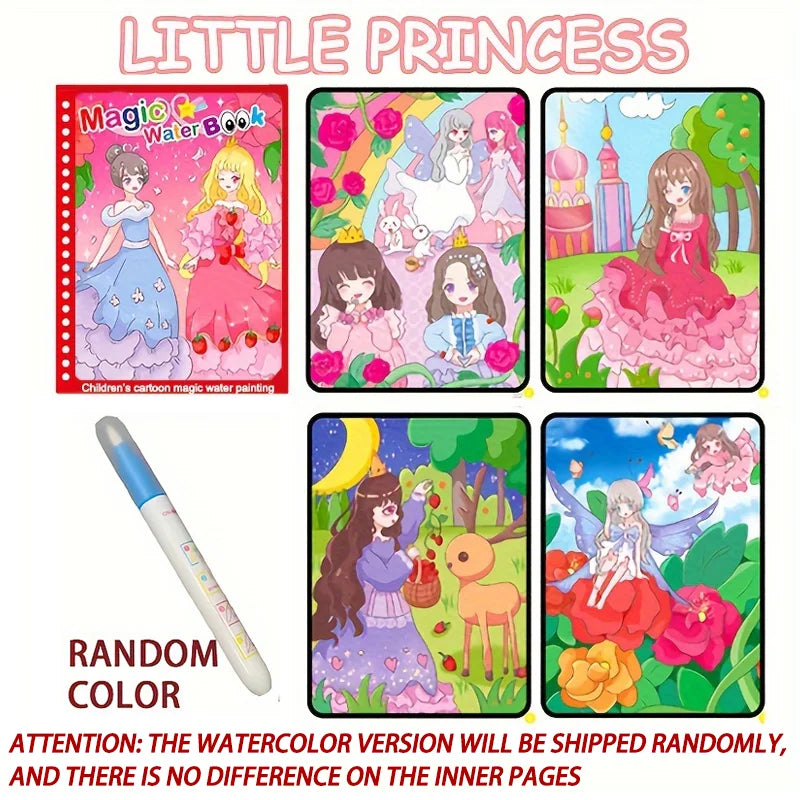 Magical Book Water Drawing Montessori Toys Reusable Coloring Book Magic Water Drawing Book Sensory Early Education for Childr