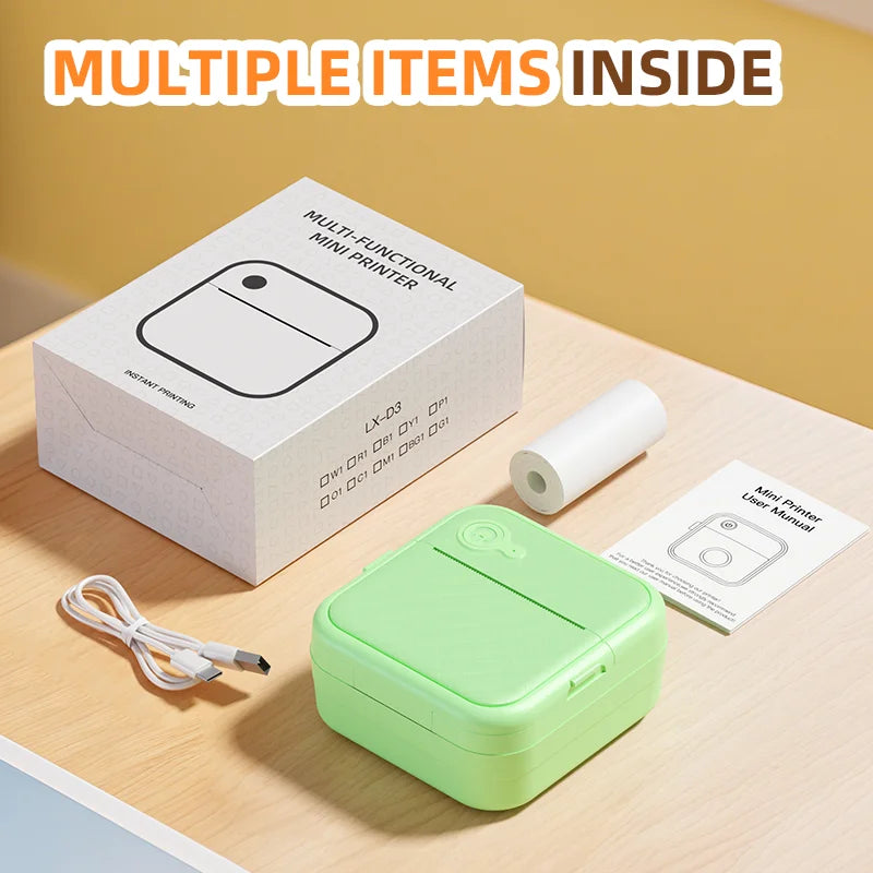 DOLEWA D8 Portable Mini Printers Wireless Bluetooth Inkless Sticker Maker
