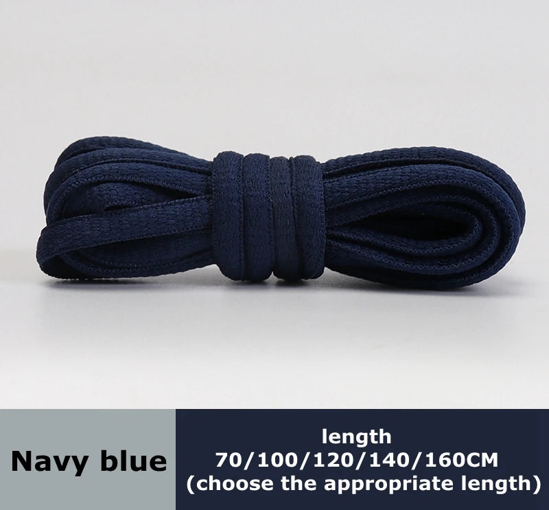 Men's And Women's Sports Shoelaces Color Flat Semicircular Shoelace Suitable For All Shoes Round Laces 23 Colors 1 Pair