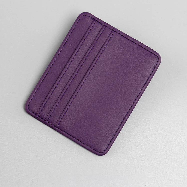 Slim Minimalist Wallet, Front Pocket Wallets, RFID Blocking,Credit Card Holder for Men&Women - Purple