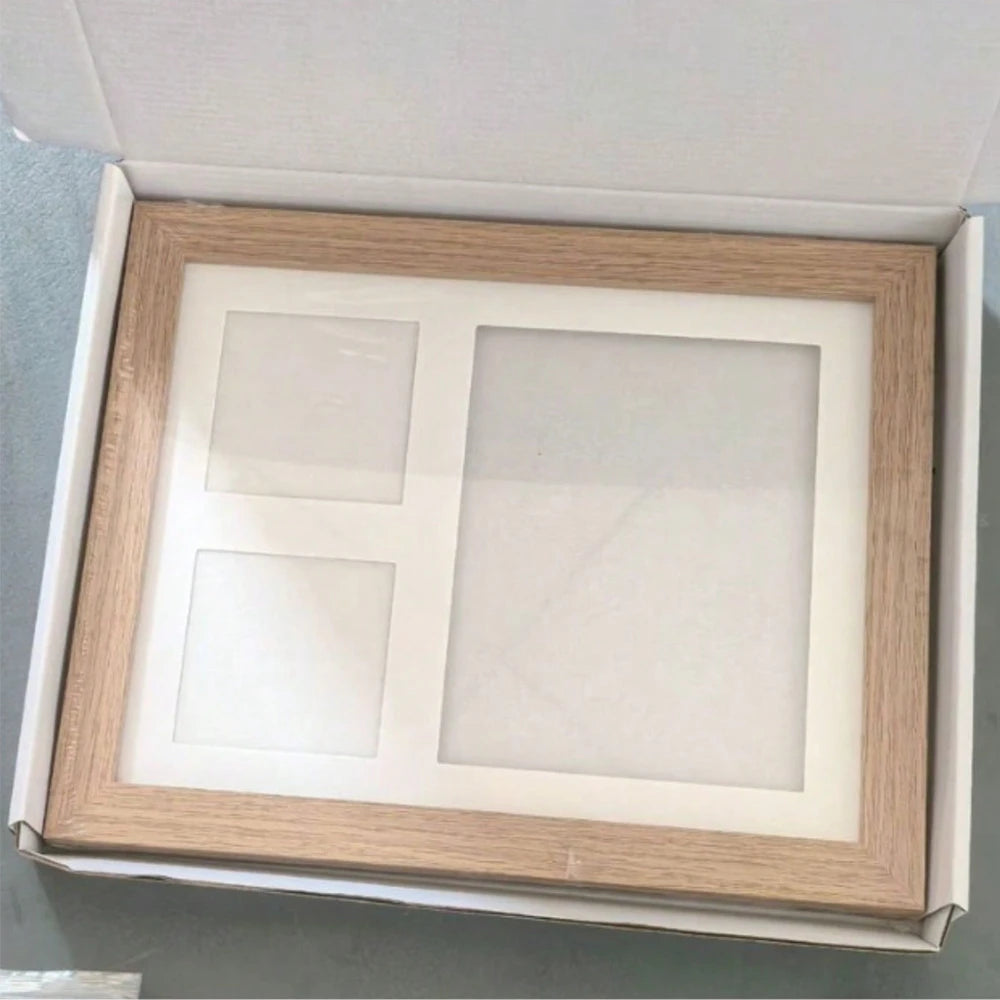 1pcs DIY Pet Paw Print Memorial Set - Clay Mold & Photo Frame, Souvenir Kit for Dogs & Cats, Perfect Pet Memorial Gift - Wood