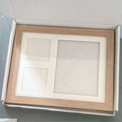 1pcs DIY Pet Paw Print Memorial Set - Clay Mold & Photo Frame, Souvenir Kit for Dogs & Cats, Perfect Pet Memorial Gift - Wood