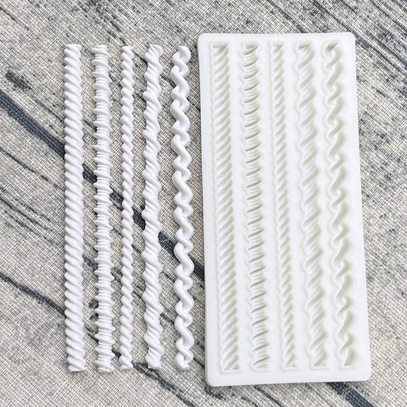 Five Ropes Silicone Sugarcraft Mold Resin Tools Cupcake Baking Mould Fondant Cake Decorating Tools