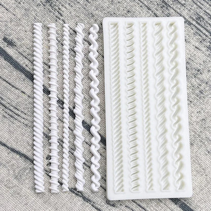 Five Ropes Silicone Sugarcraft Mold Resin Tools Cupcake Baking Mould Fondant Cake Decorating Tools