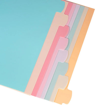8 Tab Binder Dividers for 3 Ring Binders Paper Multicolor Dividers 3 Hole Punched Page Dividers Sturdy Binder Index Dividers