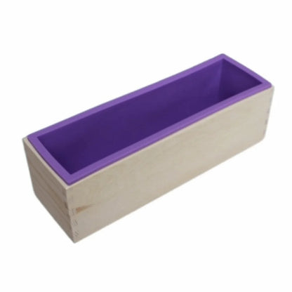 1200ml Silicone Soap Mold Wooden Box Reusable Soap Making Mold Rectangular Shape DIY Handmade Rectangle Soap Mold