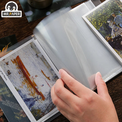Mr. Paper Single Style A6 40 pages/book Transparent Fresh Folders Simple Generous Hand Account Material File Folders