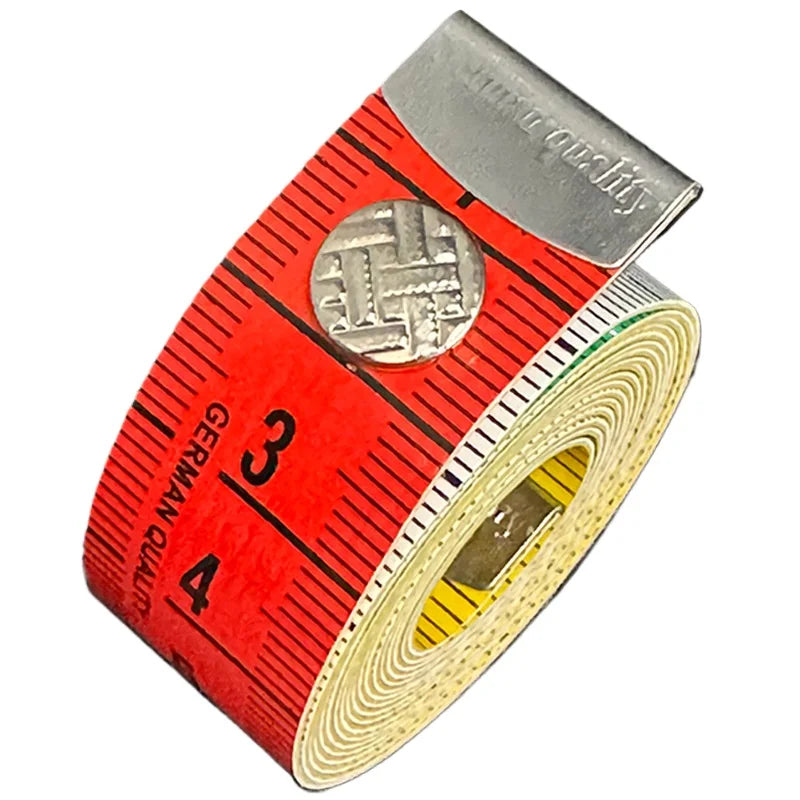 1Pc Quality Soft Tape with Snap Fasteners Soft Multicolor Measuring Tape Dual Sided Tape Measure Needlework Sewing Tool