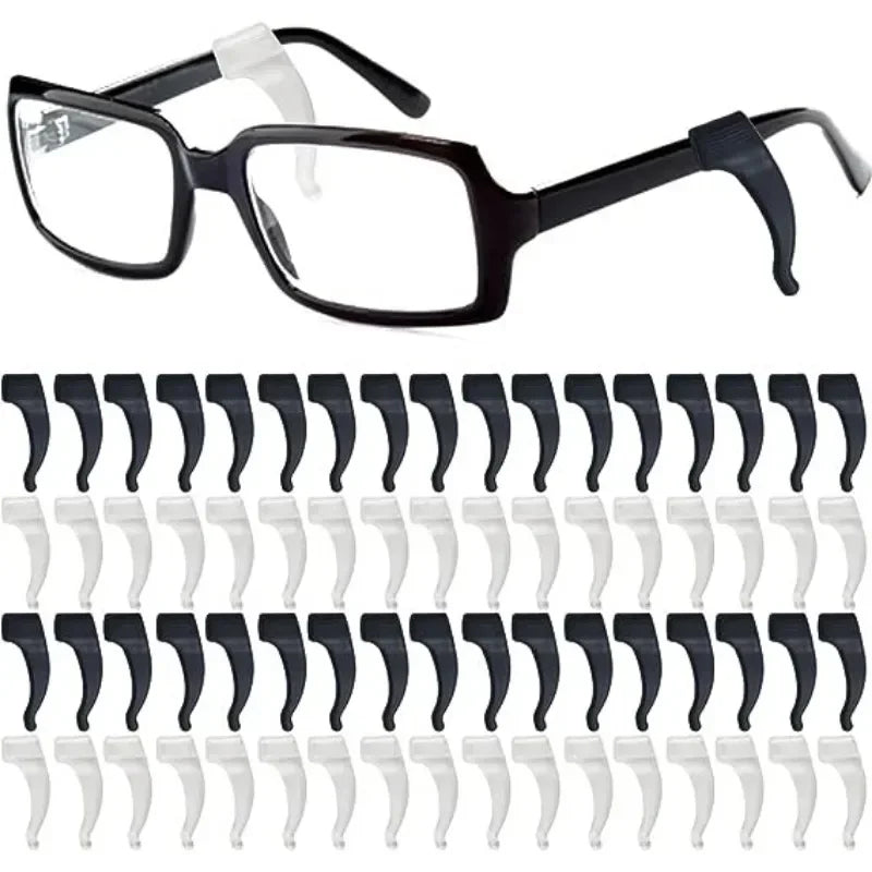 2/40pcs Silicone Ear Hook Anti-slip Glasses Leg Ear Sleeve Bracket Fastener Sunglasses Accessories Grip Anti-fall Eyewear Hol