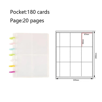 Multi-pockets 3 Inch Photo Album INS Style Idol Cards Collect Book Kpop Card Holder Loose-leaf Binder Photocard Holder - Tran