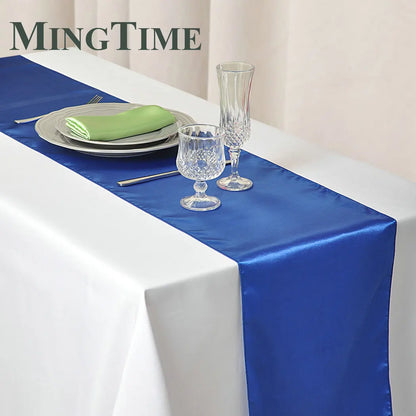 Satin Table Runner 30cm X 275cm Wedding Party Supply Christmas Home Modern Coffee Dining Luxury Table Decoration 12" X 108"