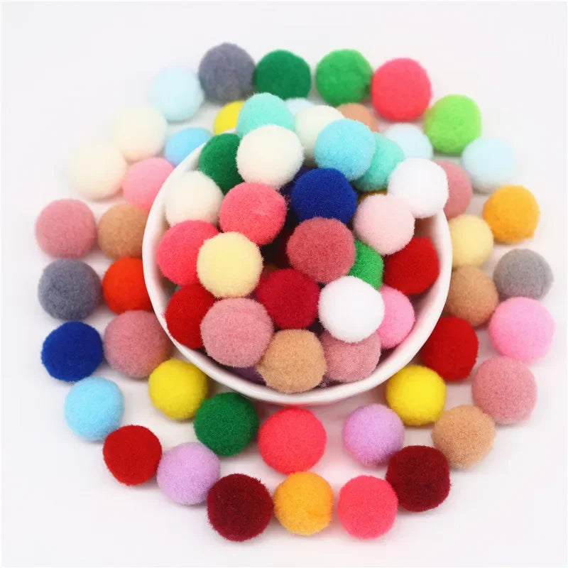 Pompon Balls 8mm 10mm 15mm 20mm 25mm 30mm Fluffy Pompoms Crafts Pompom Diy Handmade Kids Toy Wedding Decoration Craft Supplie