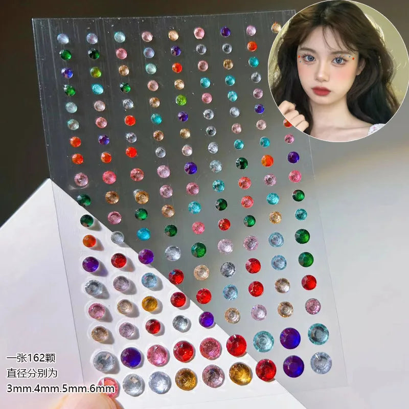Stickers On The Face Rhinestone DIY Eyes Face Self Adhesive Temporary Tattoo For Makeup Party Festival Face Jewels Diamonds G