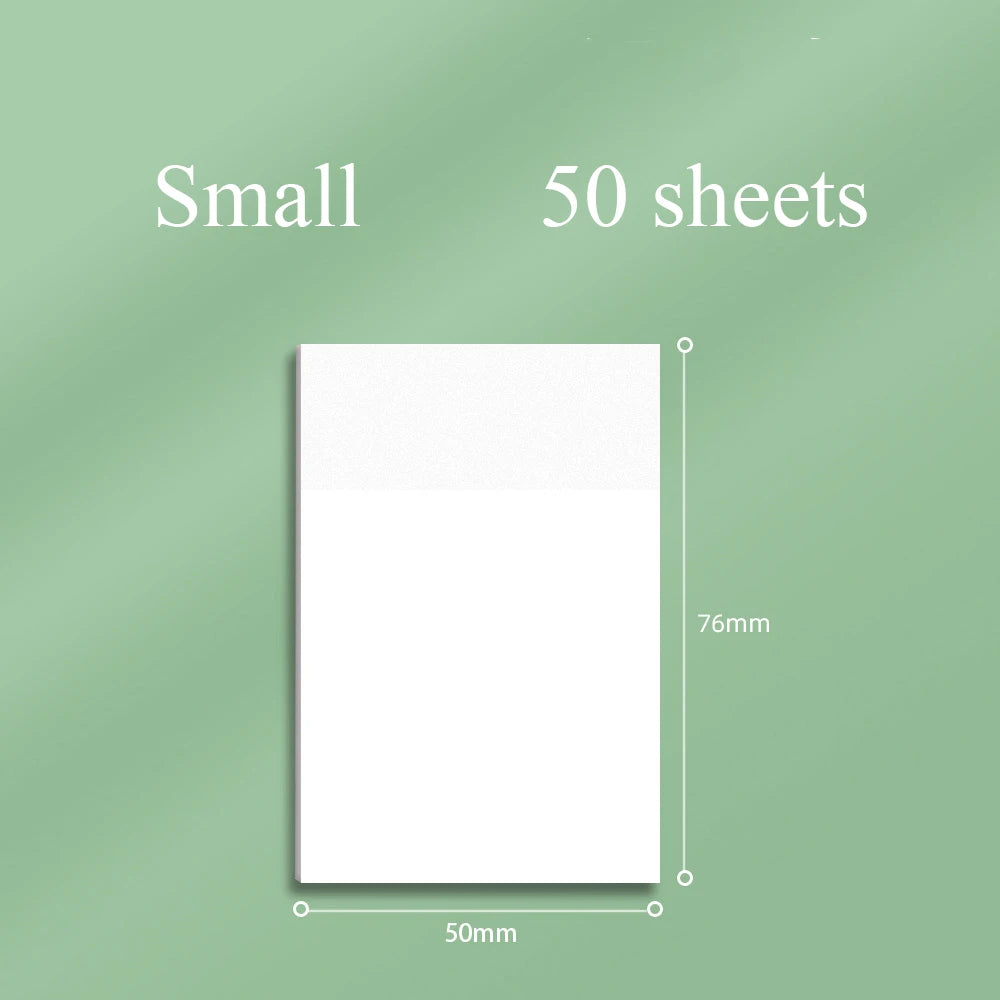 50 sheets Transparent Posted it Sticky Note Pads Notepads Posits Papeleria Journal School Stationery office Supplies - Small
