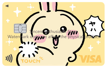 Cartoon Kawaii Chiikawas Credit Card Skin Stickers Cute Matte Sticker for VISA JCB Mastercard and Other IC Card Decorative