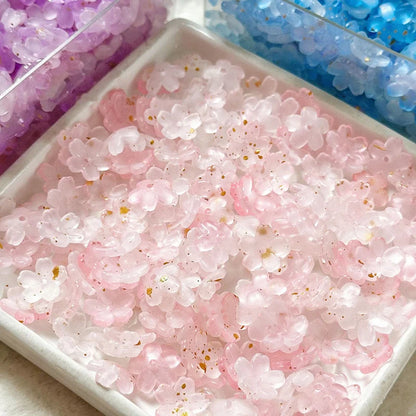 100Pcs/lot 10mm Colorful Flower Acrylic Spacer Beads For Jewelry Making DIY Bracelet Necklace Accessories - Tape E-100Pcs