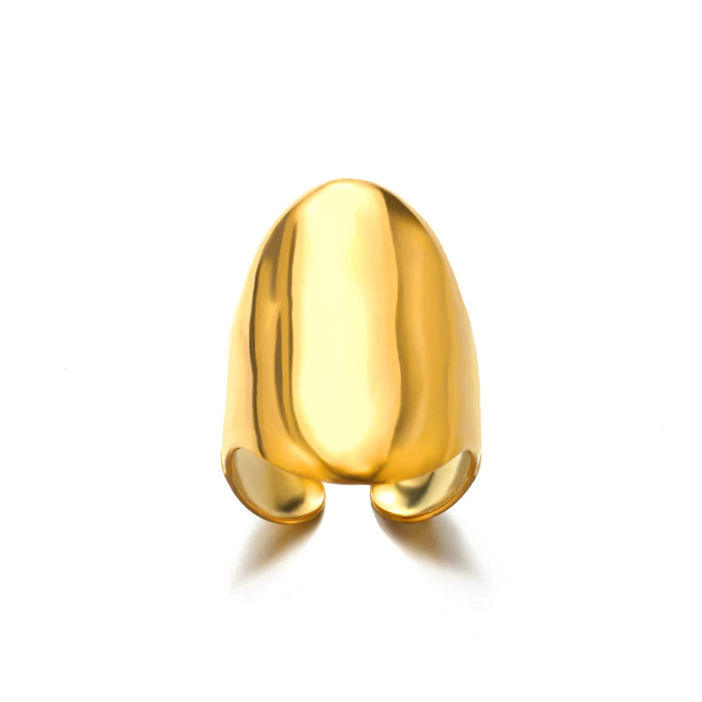 316L Stainless Steel Rings for Women Gold Color Never Fade Luxury Classic rings wedding couple rings Jewelry - JZ5421G