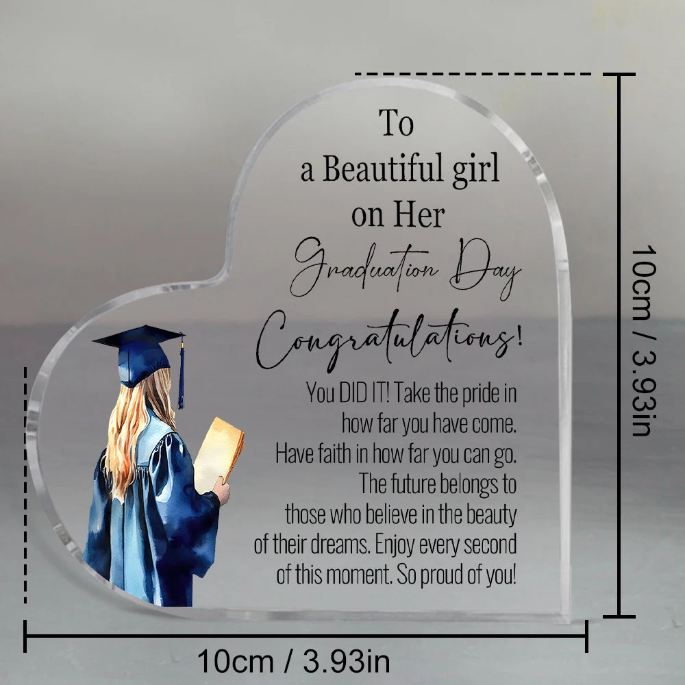 1pc Acrylic Graduation Gift, Master Doctorate Graduation Gift Acrylic Souvenir Gift As Decoration Ornament For Graduating