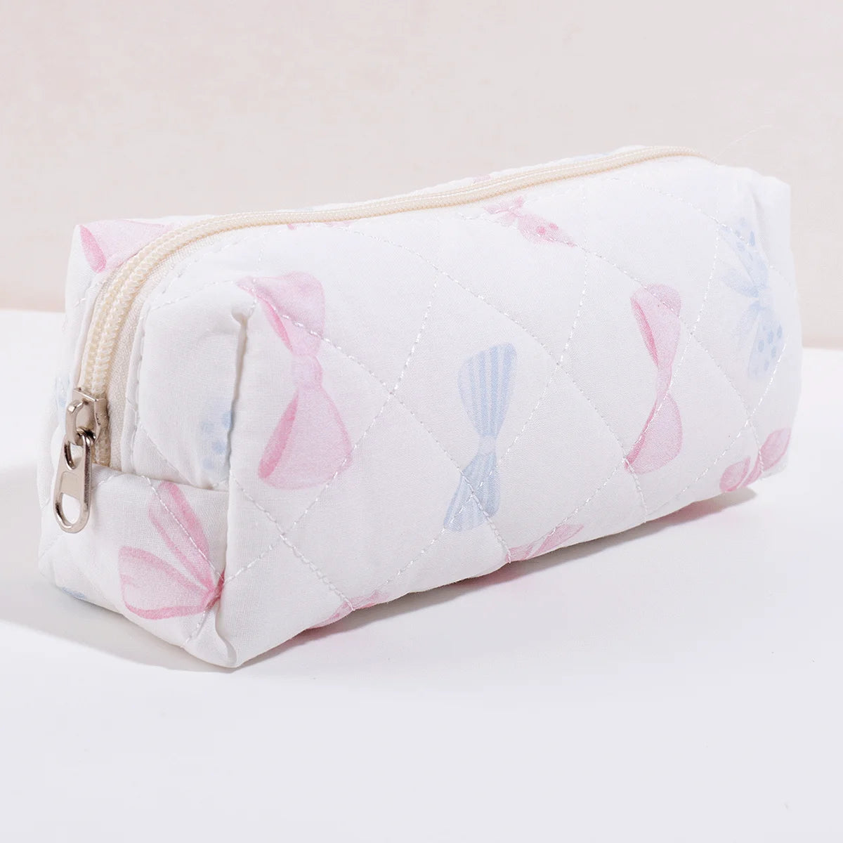1 pc Beautiful bowknot single-layer pencil case, floral pattern design storage bag, a must-have for back to school season