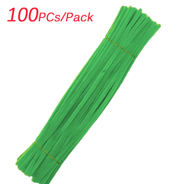 100~1000Pcs Colorful Chenille Rod Pipe Creative DIY Plush Wires Twist Stick Hair Strip Flower Handmade Crafts