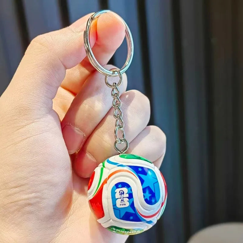 FIFA 26 Years Match Ball Trophy Keychain Model Plastic Mini Soccer Ball Key Ring Bag Charm Sports Fan Souvenir Gift for Adult
