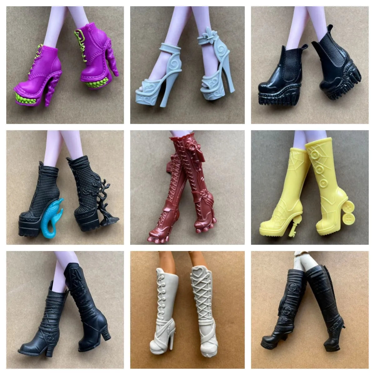 Colorful Monster Doll Boots Novelty Sandals 1/6 Scale Doll Shoes Accessories for Doll Decorations