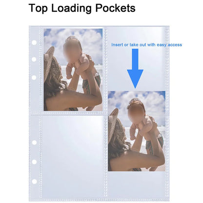 25pcs Page(4 Grids) Photo Card A5-Binder Kpop Photo Albums Idol Cards Loose-leaf Collect Book Binder Binder Photocard Holder