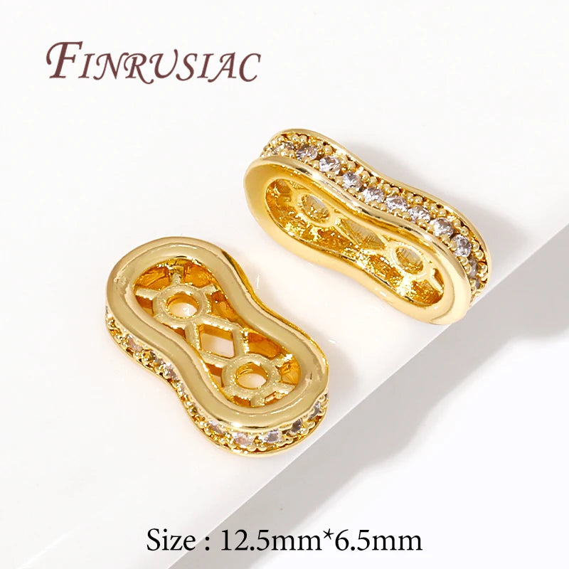 18K Gold Plated Spacer Bar Separators,For Bracelets Accessories DIY Jewelry Making Supplies,Bead Separators,Necklace Findings