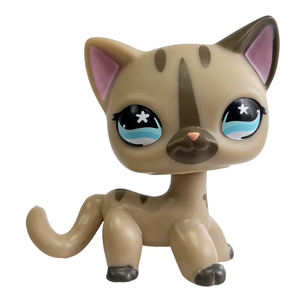 Rare Pet Shop LPS Toy Stands Short Hair Cat Original Kitten Husky Puppy Dog Fox Cute Animal Old Bobble Head Toy - 468