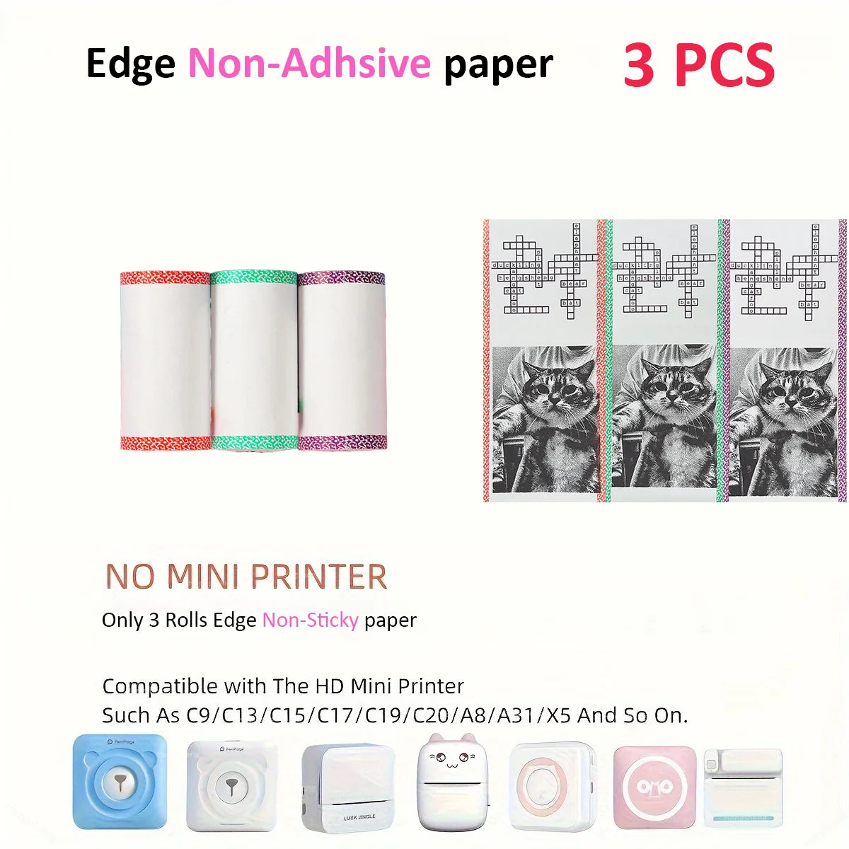 Kids Camera Instant Print Refill for Kids Instant Camera Thermal Printing BPA Free,57x25mm White Non-Adhesive Photo Print Rol