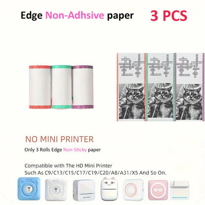 Kids Camera Instant Print Refill for Kids Instant Camera Thermal Printing BPA Free,57x25mm White Non-Adhesive Photo Print Rol