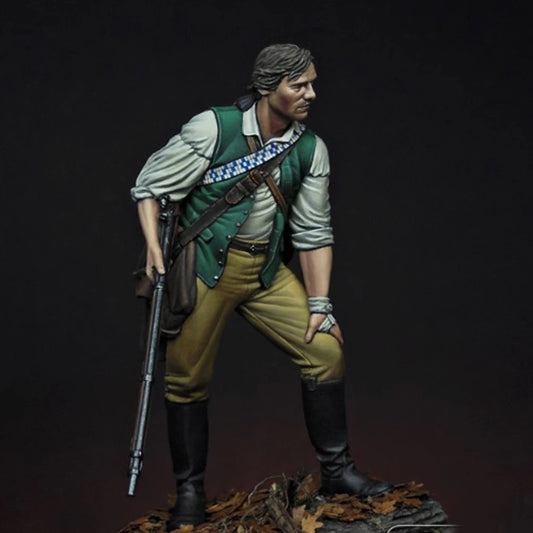 1/24 The Minuteman, Lexington, 1775, 75mm, Resin Model figure, Unassembled and unpainted kit