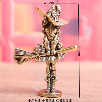 Figure Home Decor Broom Loli Broom Witch Princess Retro Decorative Desktop Artifacts and Ornaments