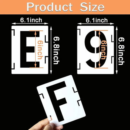 42 pieces of letter hollow templates, reusable artistic fonts, coloring, spray painting. Suitable for walls, wood, rock fabri