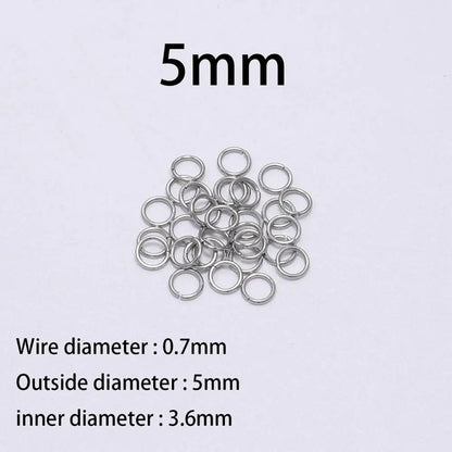 200Pcs Stainless Steel Open Jump Rings for Jewelry Making Supplies DIY Double Loops Split Rings Connectors For Jewelry Findin