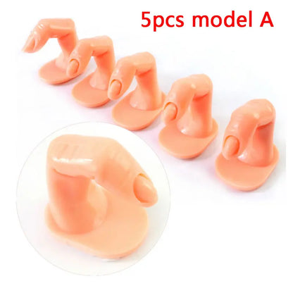 Nail Training Hand Nail Art Practice Model With Base Showing Shelf Manicurist Beginner Replace Finger Tips Nail Piece