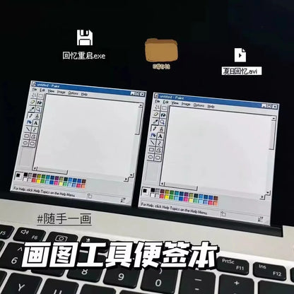 50 Sheets Computer Drawing Board Pattern Notepad Funny Stationery Self-Adhesive Kawaii Notepad Memo Pad Office School Supplie