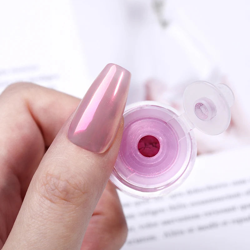 NICOLE DIARY Aurora Nail Powder Pigment Pearl Metallic Rubbing Dust Chameleon Effect Nail Art Glitter Manicure Decoration