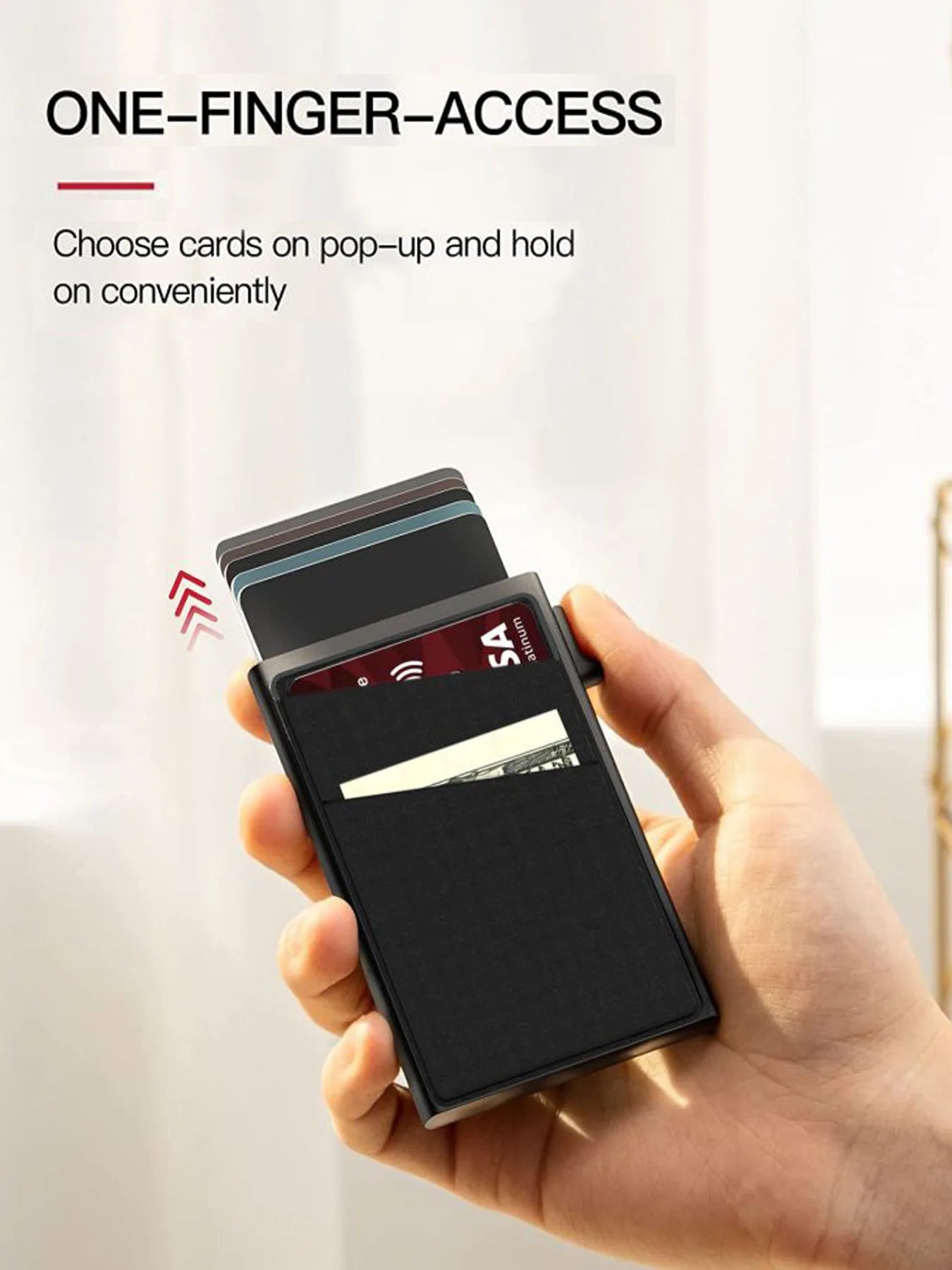 Anti-theft Cards Protectors Card Holder Minimalist Smart Wallet RFID Protection Aluminum Metal Box Cardholder Case Porte Cart