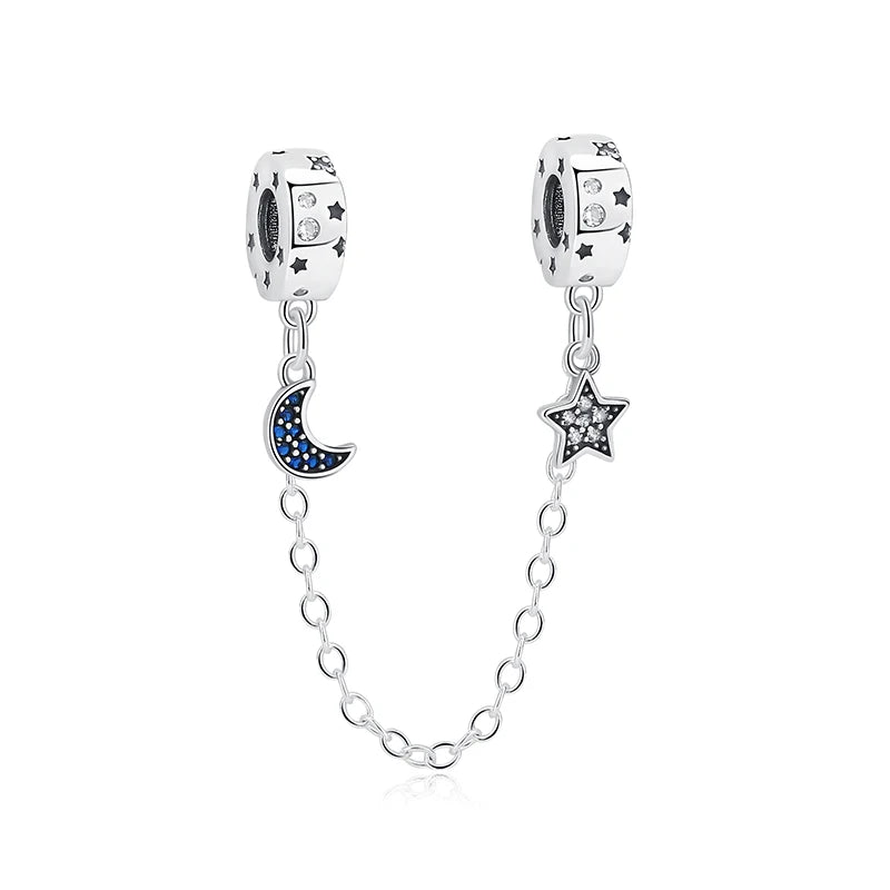 925 Sterling Silver Charms Fit Original Bracelets Star Moon Sun Spaceman Pendant Beads DIY Women Necklaces Jewelry