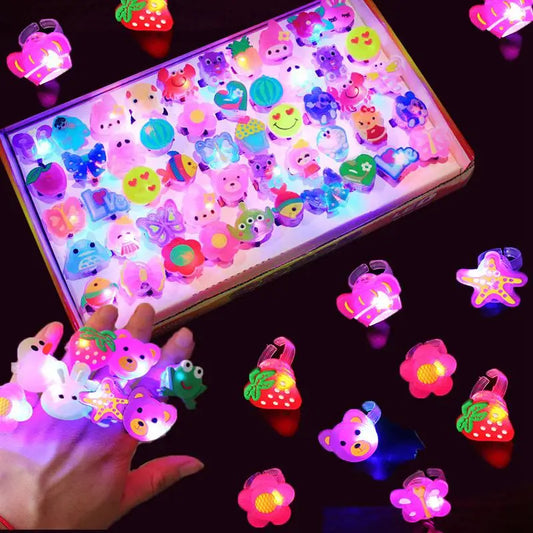 10/20PCS Glowing Ring Toy Kids Gift Birthday Party Favor Gift Friends Guest Giveaways Carnival Christmas Gifts Children Pinat