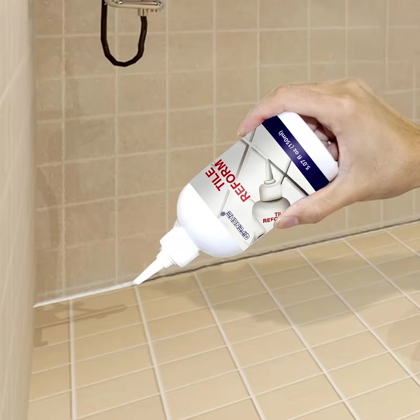 Tile Reform Grout Repair Pen, Waterproof Tile Gap Filler, Mildew Resistant Tile Seam Refinisher for Bathroom Kitchen Floor Wa