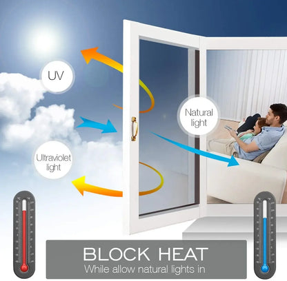 Multi-size One Way Mirror Window Film Privacy Sun Blocking Glass Sticker Heat Control Reflective Film Self Adhesive Window Ti