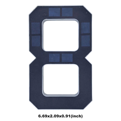 Solar Lighted House Number Outside Light-up LED Address Sign Waterproof Modern House Number Light Address Number for Door Dec