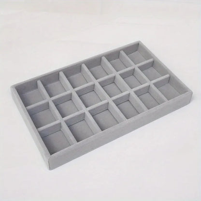 Velvet Jewelry Display Tray Exquisite Jewellery Holder Portable Ring Earrings Necklace Organizer Storage Box Organizator Tray